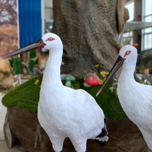 पशु संग्रहालय पक्षी मूर्तिकला निर्माणको लागि अनुकूलन क्रेन मोडेलहरू