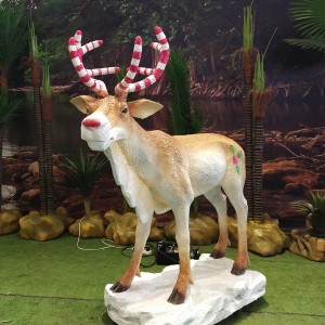 Ziemassvētku simulācijas dzīvnieku dekorācijas reāla izmēra ziemeļbrieža modelis (AA-57-58)