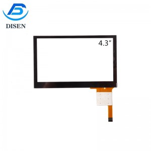 4.3 mirefy CTP Capacitive Touch Screen Panel ho an'ny TFT LCD Display