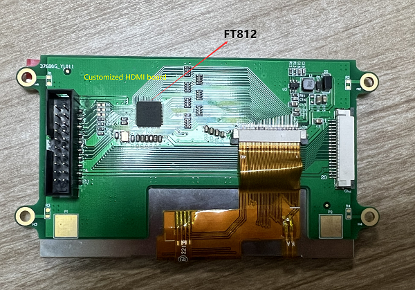FT812 chipset حسب ضرورت 4.3 ۽ 7 انچ HDMI بورڊ سج لائيٽ پڙهڻ لائق وسيع درجه حرارت لاءِ