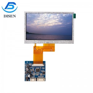 4,3 tommer 480×272 standard farge TFT LCD med kontrollpaneldisplay