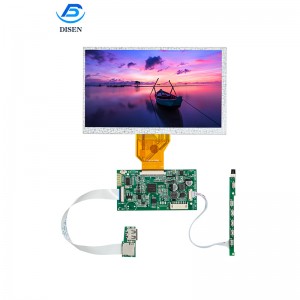 7 collu 1024×600 izšķirtspējas standarta krāsu TFT LCD displejs