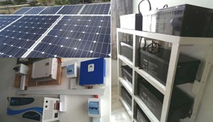 What are the components of the solar power generation system?
