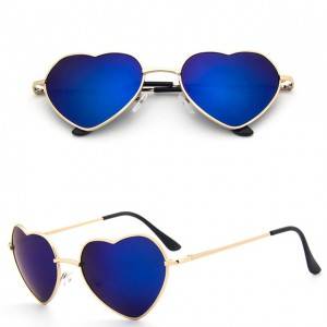 DLL014 النظارات الشمسية الكلاسيكية الحب على شكل قلب