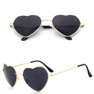 DLL014 Klasiskas mīlestības sirds formas saulesbrilles