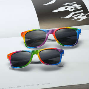 RB Color Run Custom Logo Rainbow Óculos de Sol Óculos de sol