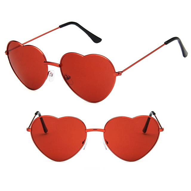 DLL014 Gafas de sol clásicas con forma de corazón de amor Imaxe destacada