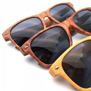Gafas de sol de grano de madeira de alta calidade