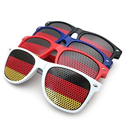 China Pinhole Sticker Sunglasses for World Cup Country Flag