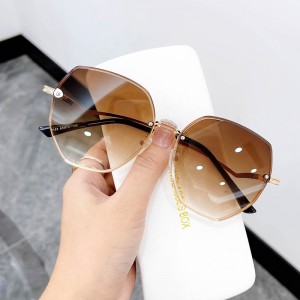Fashion Irregular Cut Edge Gradient Lens Sunglasses Dèanadair a’ brosnachadh