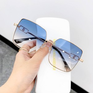 Mórdhíol Fráma Móra Candy Dath Miotal Cutout Faisean Sunglasses Shades