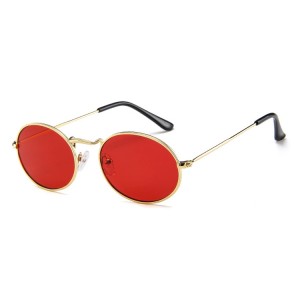 ລາຄາຖືກ Retro Round Sunglasses Metal Frame Circle Shades