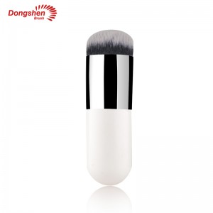 Dongshen high quality white wooden handle synthetic hair makeup foundation brush
