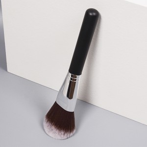 DM high quality wholesale custom single makeup brush with wood handle  private logo make up brushes professional