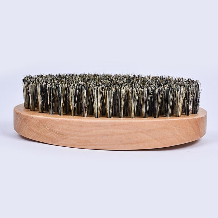 Dongshen wholesale pure boar bristle high quality wooden handle men beard brush for facial beard care