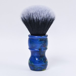 Dongshen luxury premium cruelty-free fiber synthetic hair resin handle custom logo facial wet shaving brush