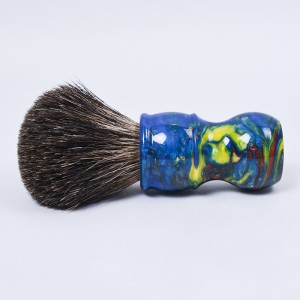 Dongshen Brush Wholesale Blue Resin Handle Durable Black Badger Hair Men’s Wet Shaving Brush