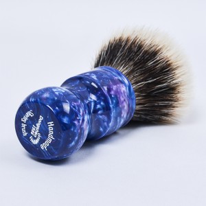 Dongshen high quality natural sturdy two band badger hair resin handle custom logo men wet shaving brush