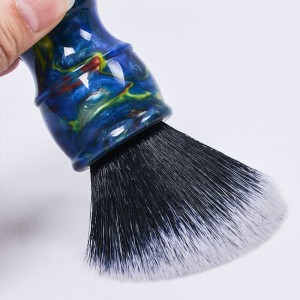 Dongshen luxury premium cruelty-free fiber synthetic hair resin handle custom logo facial wet shaving brush