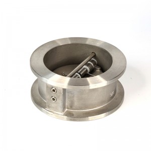 Válvula de retención oscilante de doble disco de acero inoxidable