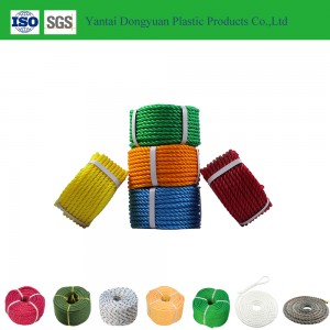 Wholesale Supplier y HDPE 3 strands na lubid Plastic twisted PE fishing ropes