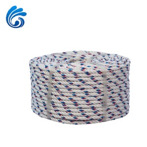 3 o 4 strand PP Danline Twisted Packaging Rope para sa fishing net marine