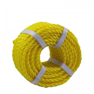 Wholesale Supplier high strength HDPE 3 strands rope Plastic twisted PE fishing ropes