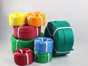 tovarniška hdpe plastika modra PP/PE zvita vrv za vrvico ribiške mreže/pakirno vrv