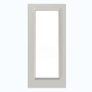 Full Lite Flush Glazed Fiberglass Door