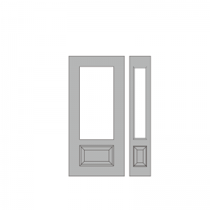 2-панелна остъклена врата от фибростъкло