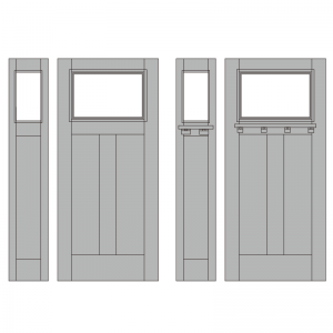 3 Panel Craftsman Fiberglass vrata