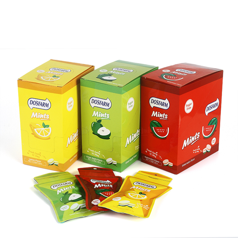 Supermarket Hot Sale Single Bag Packing Mint Vitamin C Fruit Flavor Mints Manufacturer Sugar-free Candy
