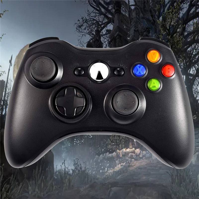 Xbox 360 Controller 2.4GHZ Game Controller Gamepad Joystick Compatible with Xbox & Slim 360 PC Windows 7, 8, 10 (Black) Featured Image