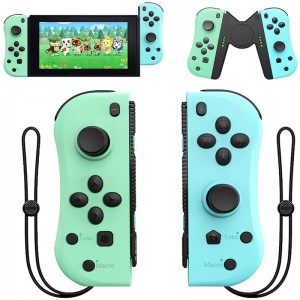 Controller Replacement Campatiable for Nintendo Switch – Left and Right Neon Joycon Pad with Wrist Strap, Alternatives for Nintendo Switch Controllers, Wired/Wireless L/R Switch Remotes