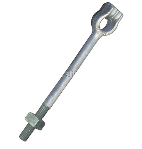 Hot Dip Galvanized tetep rod karo turnbuckle lan thimble kanggo daya listrik fitting anchor rod perakitan