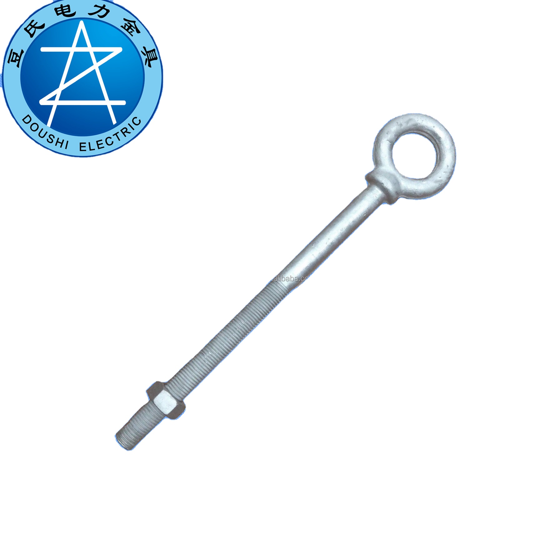 Hot Dip Galvanized Forged Eye Bolts din 580  for cable rope lifting open  loop  lag drop eye bolt