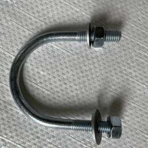 Hot Dip Galvanized U bolt with nut for pipe clamp and L J Type Steel Anchors Concrete Foundation Anchors Bolts