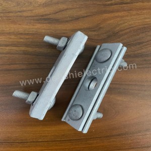 Tul-id nga Cable Suspension Connector 3 Bolt Guy Clamp Steel Cable Clamp Hot Dip Galvanized Suspension Straight Clamp