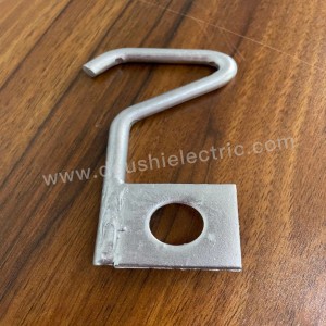 Hot Dip Galvanized J Hook 5/8 Pole Line Hardware ADSS Power Accessories J-HOOK With Nut