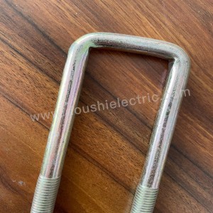 carbon steel square U bolt galvanized custom size fastener yellow zinc Pipe clamp