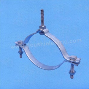 Hot Dip Galvanized steel pole clamp CA 2A GCA Type Pole Fittings Cable Hoop Overhead Transmission Lines