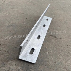 Hot Dip Galvanized Carbon Steel Perforated Electric Pole Bracket Cross Arm