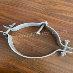 Universal Pole Clamp Hot Dip Galvanized Second Rack Single Offset Type Double Offset Type Pole Band Clamp