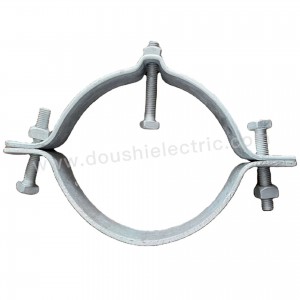 High Quality Adjustable Pole Band Clamps Hot Dig Galvanized perpendicular clamp