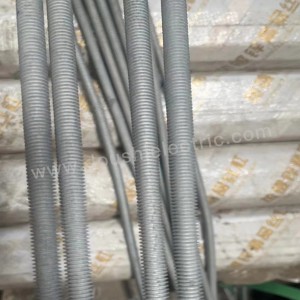 produksi pabrik Threaded rod huntu pinuh DIN976 DIN975 plat Séng bodas kualitas luhur