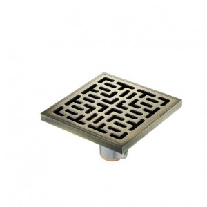Brass Square Shower Drain Hair Trap Floor Drain Core Bathroom Drain Antique Brass Floor Drain Patent product