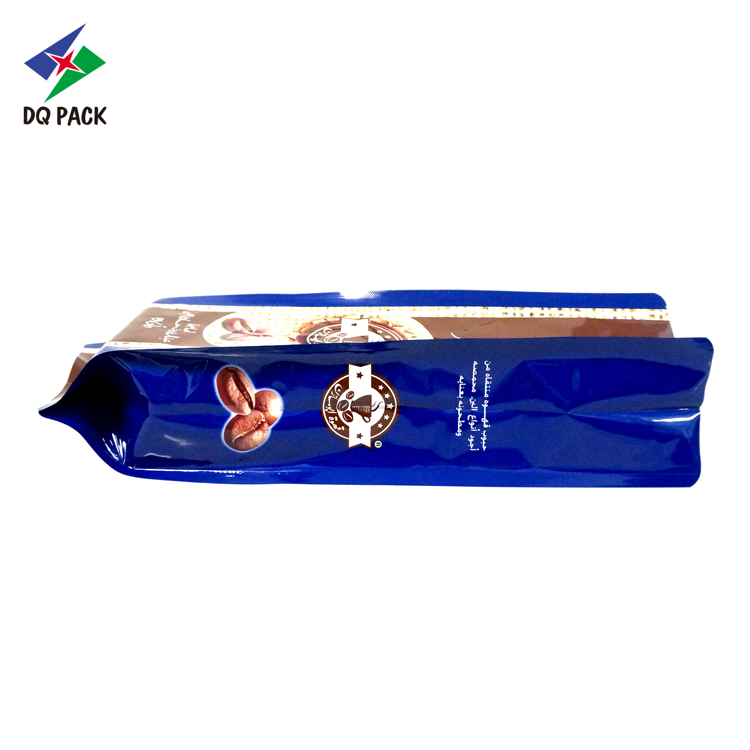 Proveedor de bolsas de embalaje DQ PACK Bolsa de café con cierre trasero y válvula