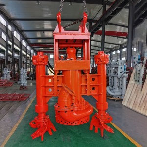 Submersible slurry pump with standard hydraulic driven for dredger