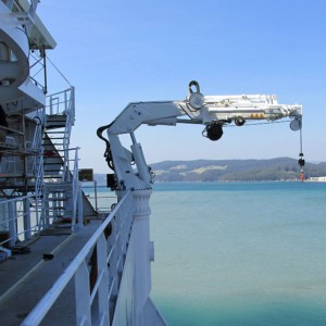 4 طن الهيدروليكية البحرية شفة رافعة سطح السفينة