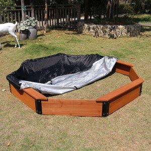 Kids Sandbox Outdoor Playground Wood Sandpit with Cover for Kids